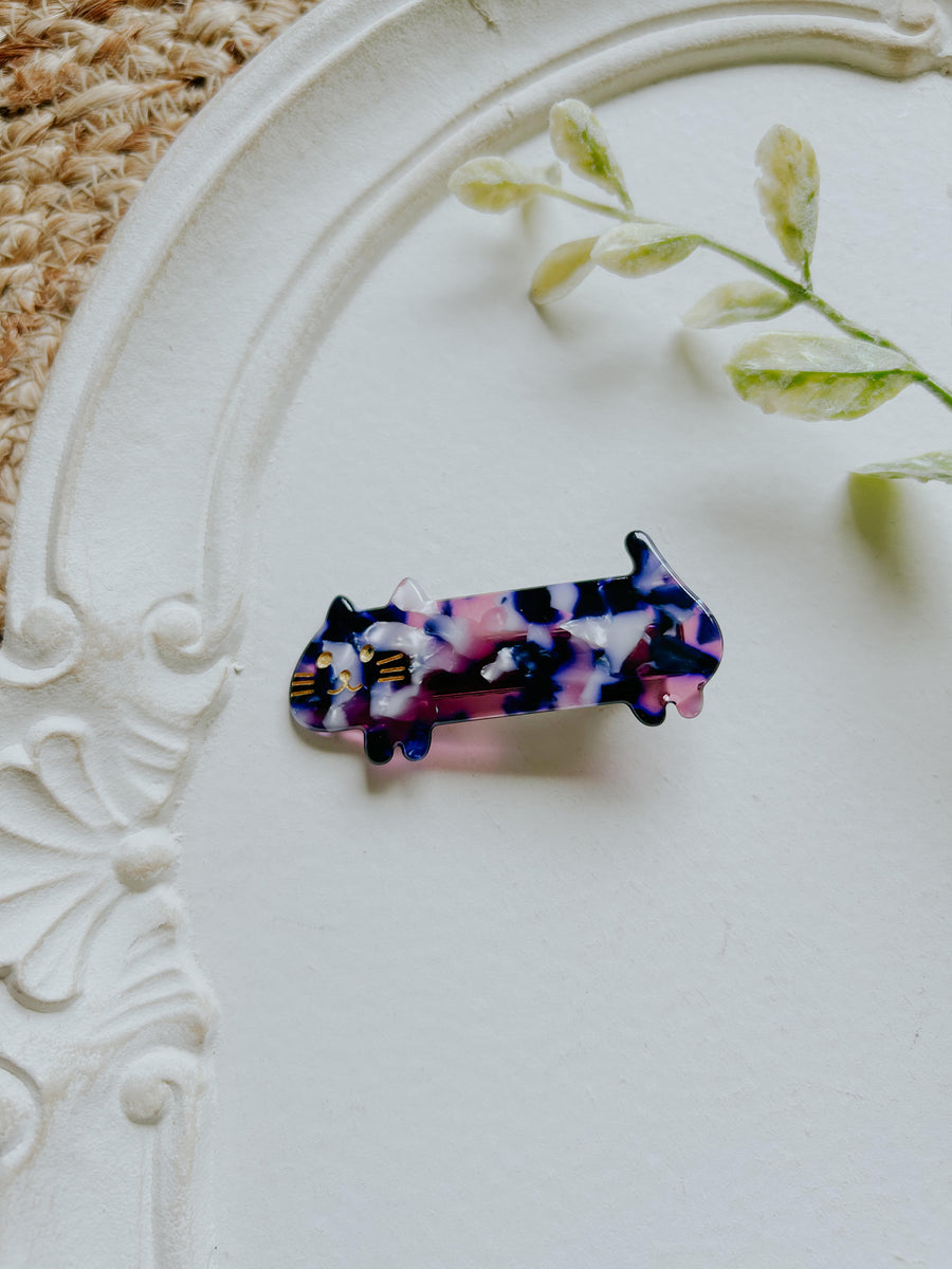 Cat Mini Hair Barrett Purple Marble