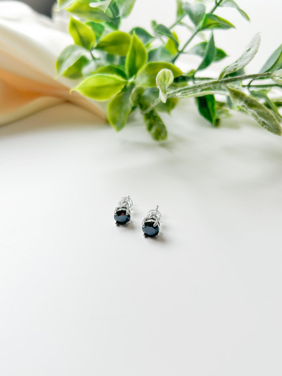 Black Stud Earrings