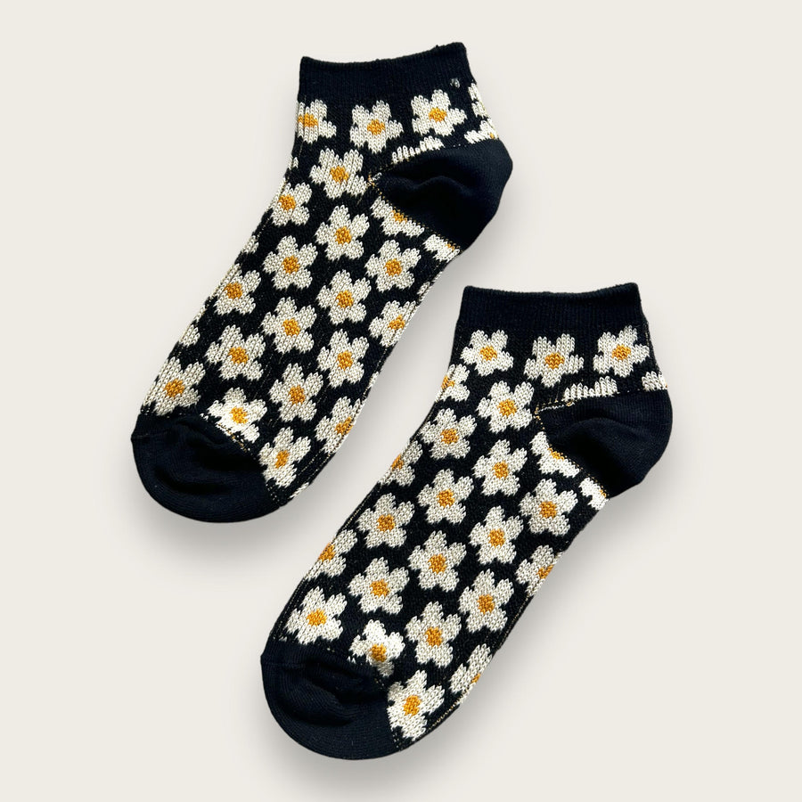 Flower Socks Black