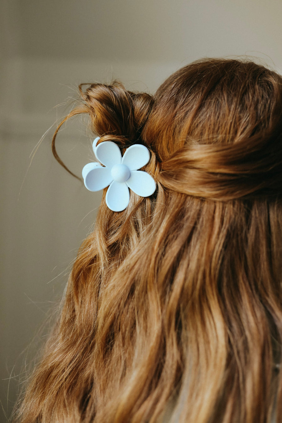 Sky Blue Flower Claw Clip