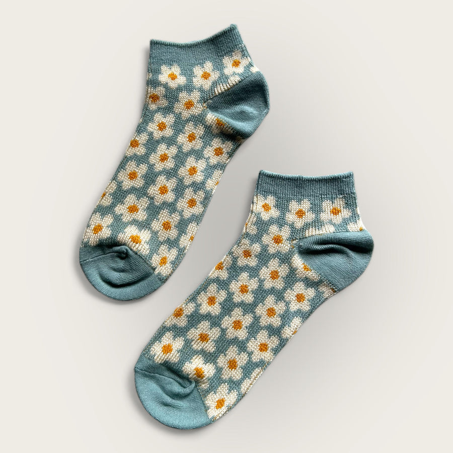 Flower Socks Blue