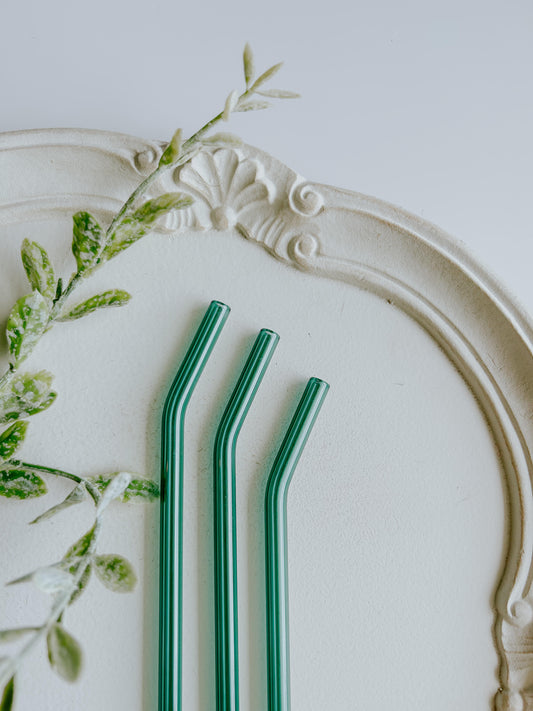 Emerald Glass Straw