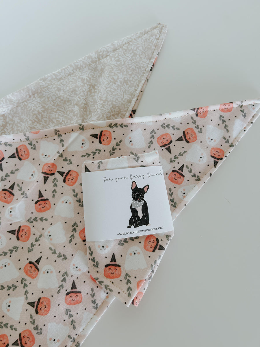 Ghosts & Pumpkins Reversible Bandana