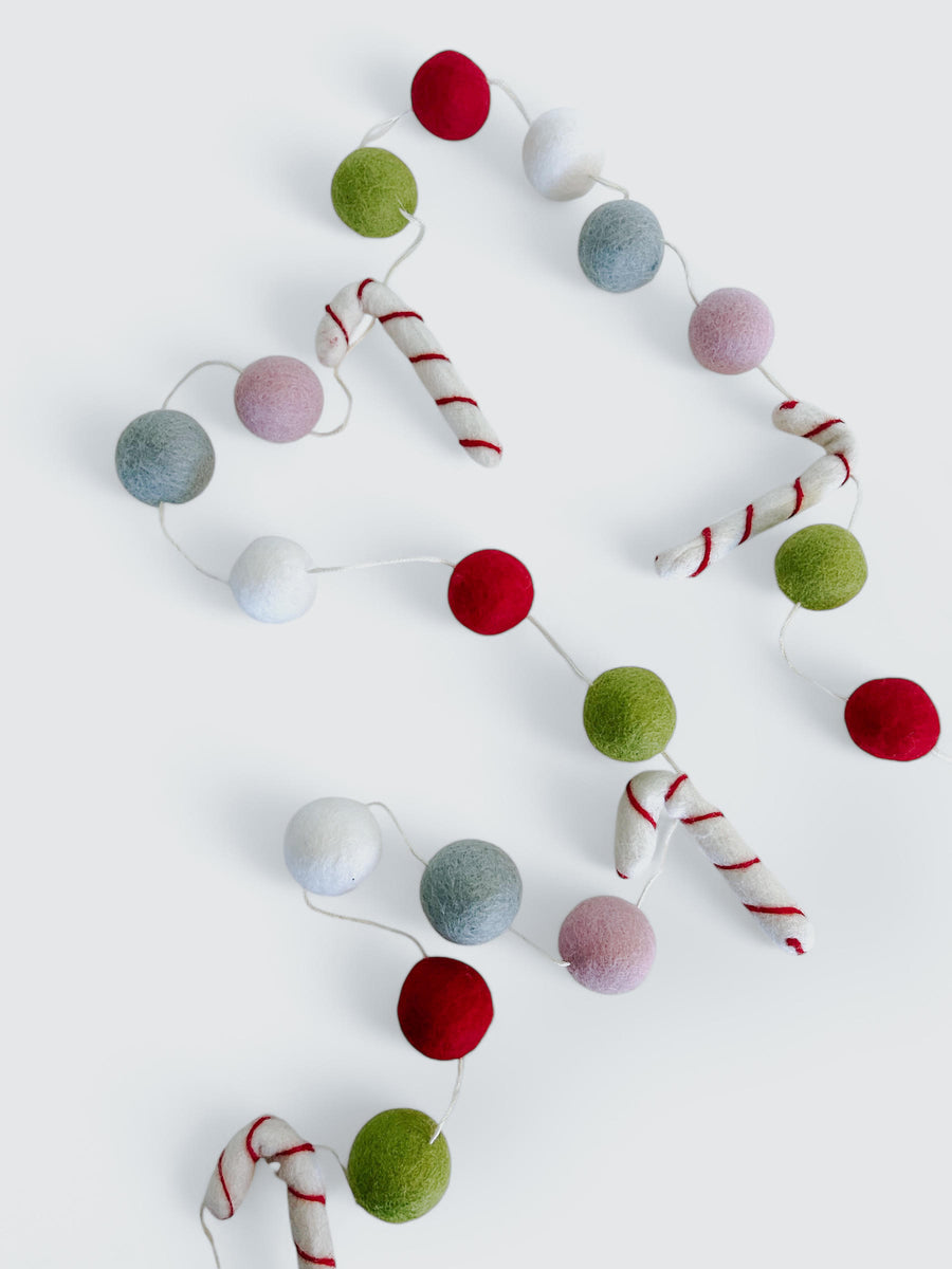 Holiday Candy Cane Garland