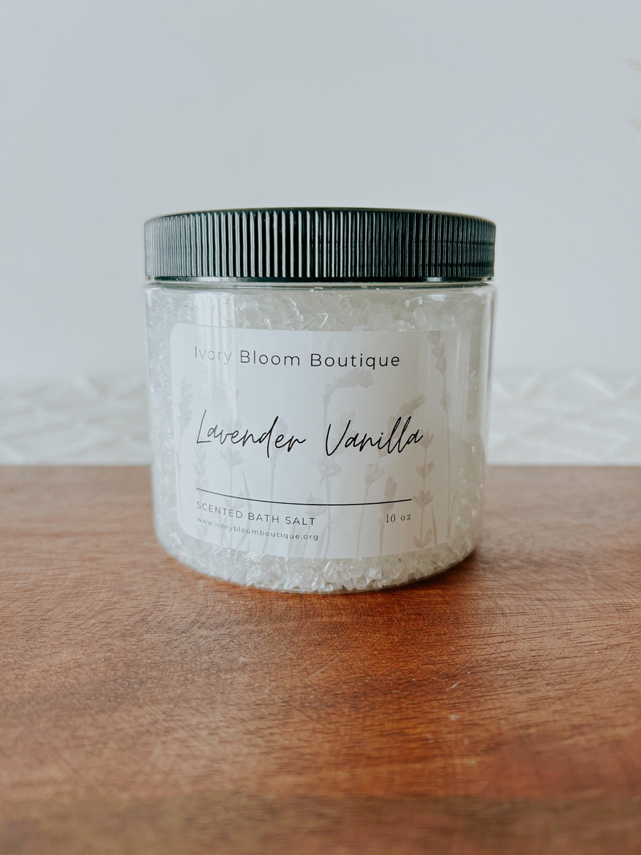 16oz Lavender Vanilla Bath Salt