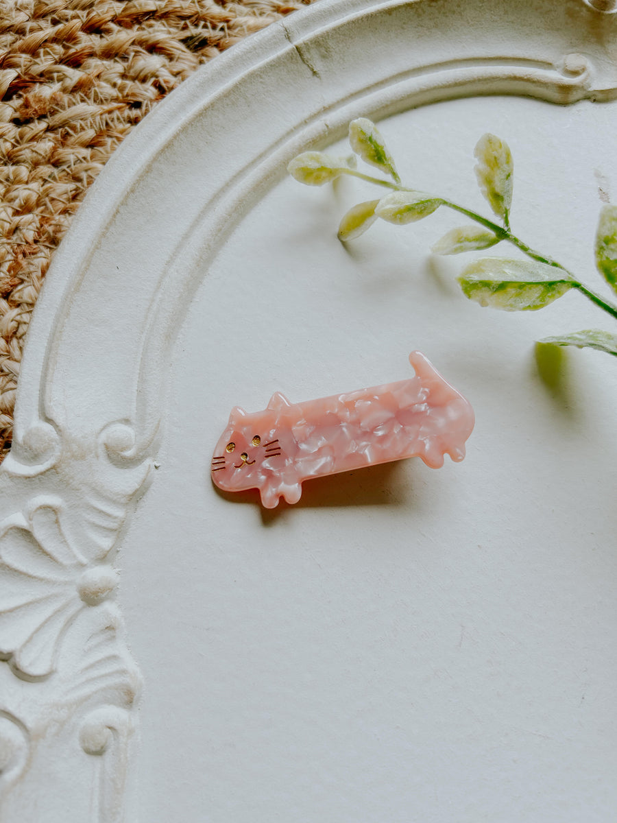 Cat Mini Hair Barrett Pink Marble