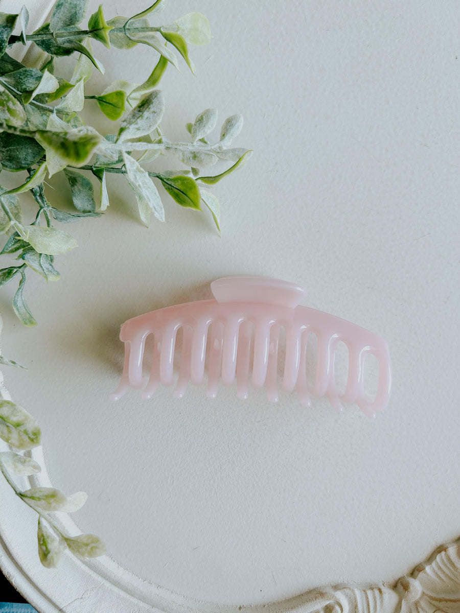 Pink Jelly Jumbo Claw Clip