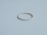 Silver twist ring