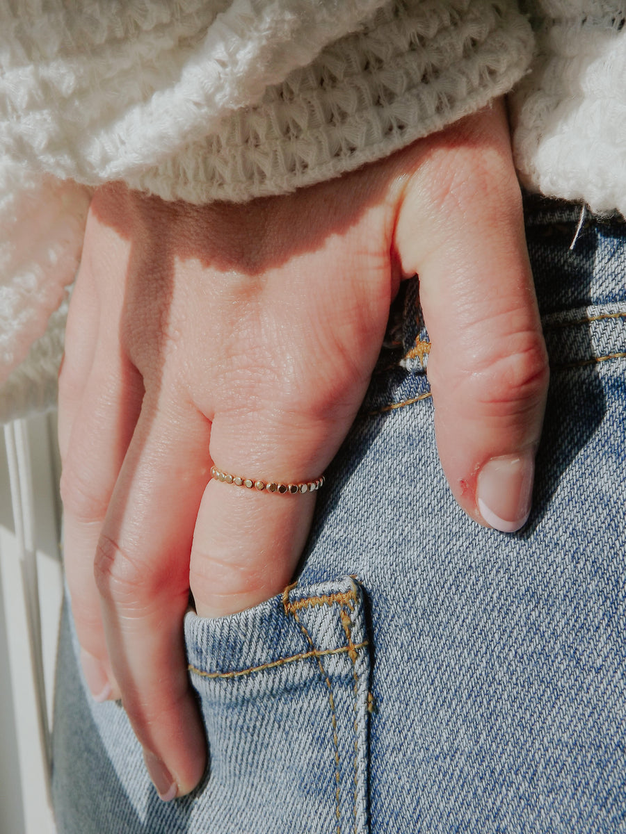 Gold dotted ring