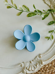 Sky Blue Flower Claw Clip