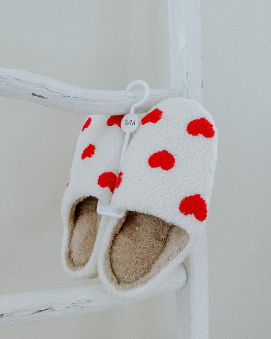 Little Red Hearts Slippers