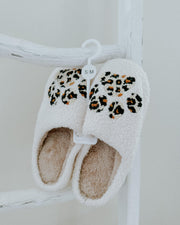 Leopard Paw Print Slippers