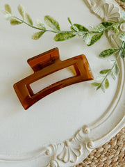 Brown Jelly Jumbo Claw Clip