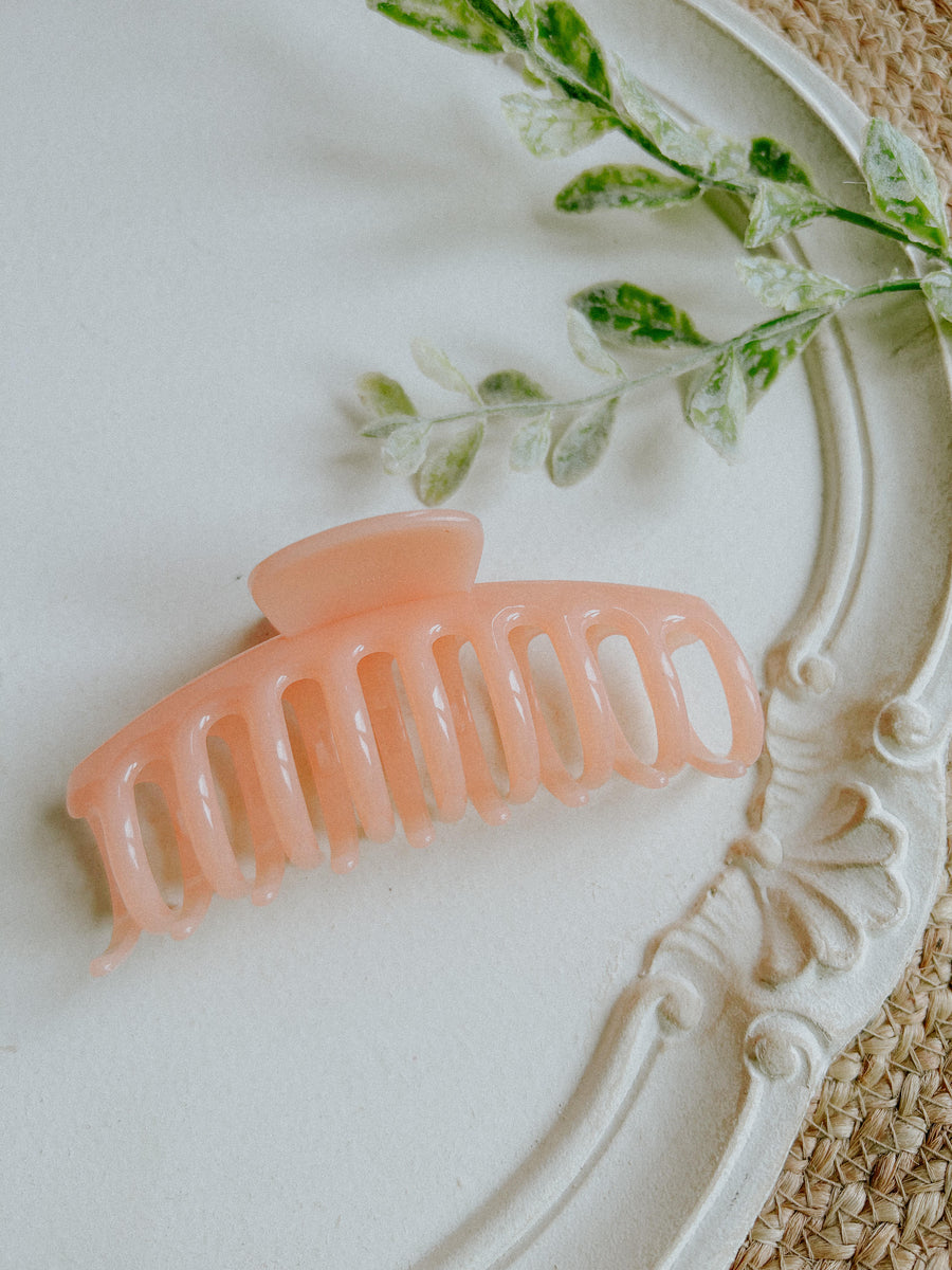 Peach Jelly Jumbo Claw Clip