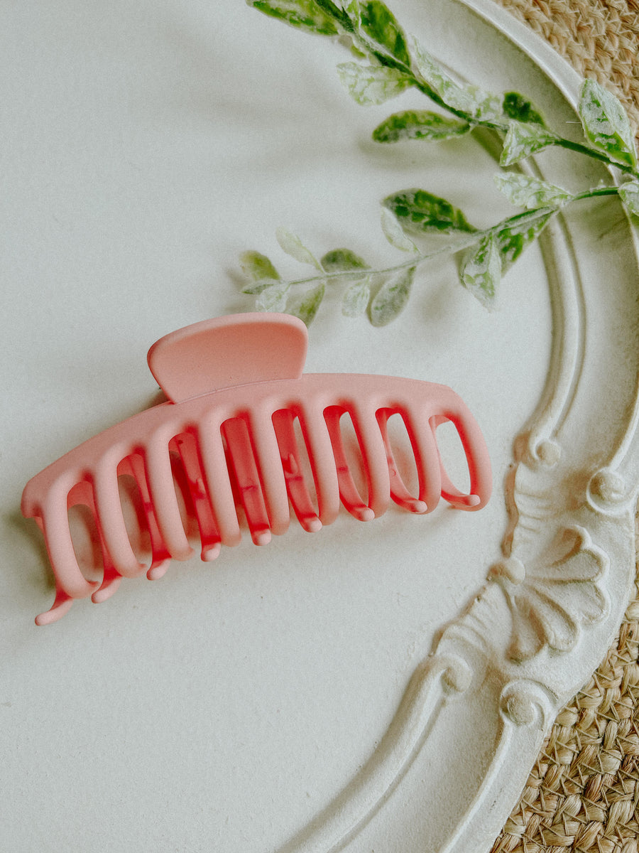 Pink Matte Jumbo Claw Clip