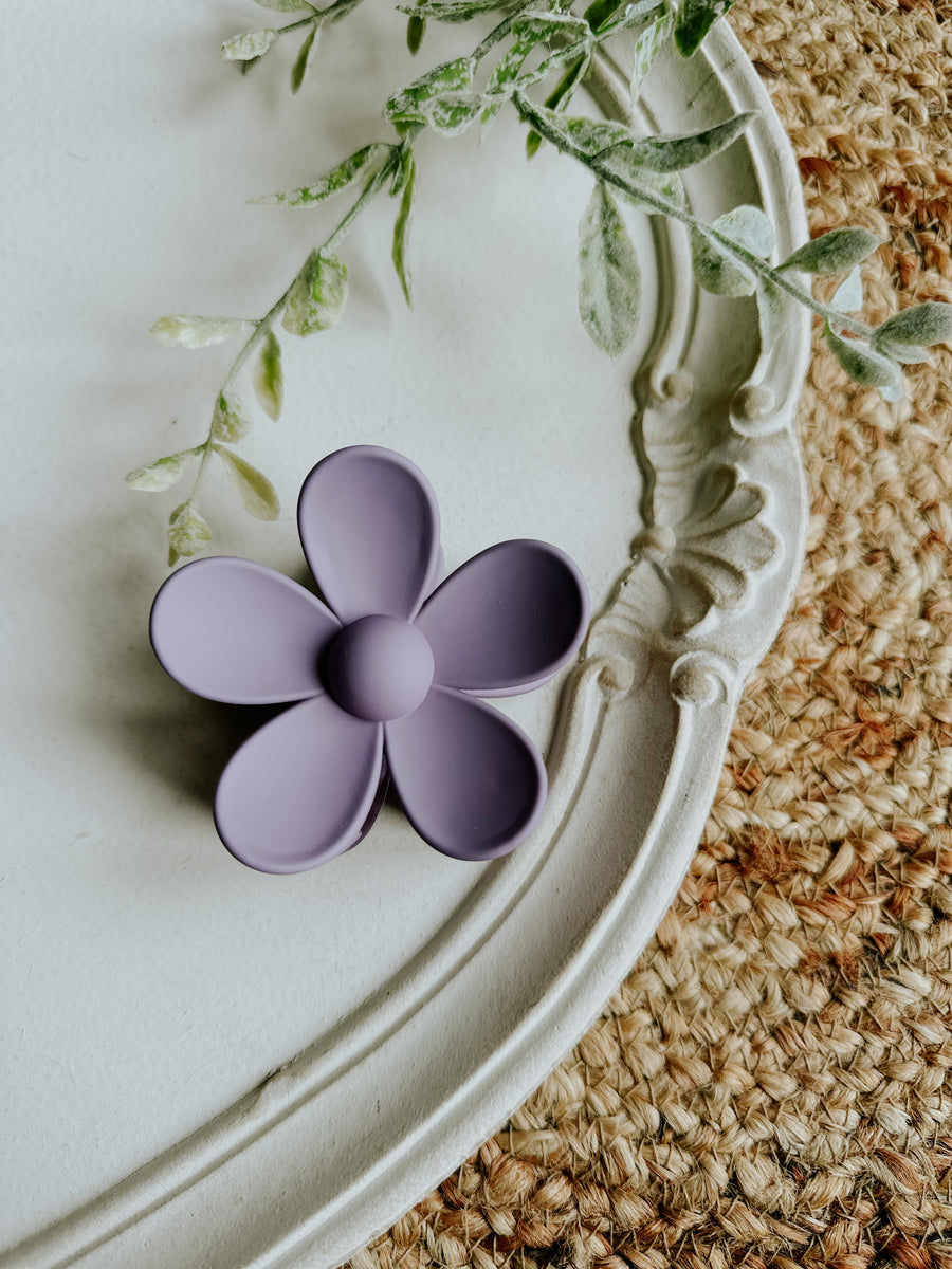 Purple Flower Claw Clip